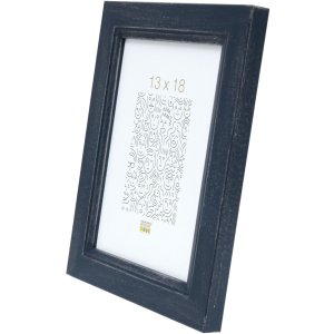 Wooden frame S42L blue 18x24 cm Premium glass