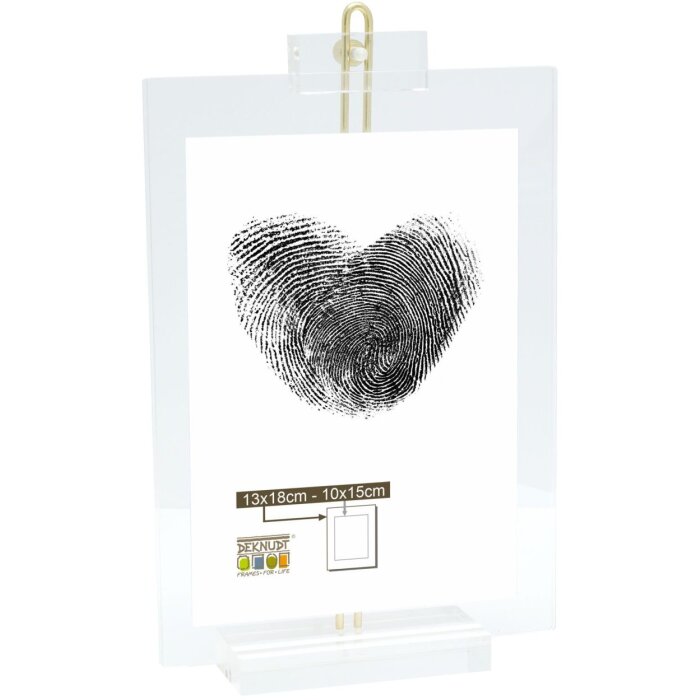 Transparent frame 13x18 cm with plastic stand-up frame