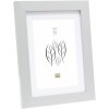 Wooden frame S66KD1 silver 30x30 cm with passe-partout