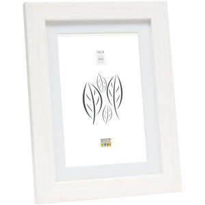 Wooden frame S66KF1 white 30x30 cm with passe-partout