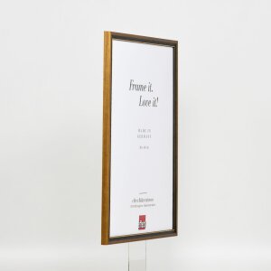 Effect solid wood frame profile 22 brown-gold 10x10 cm Clear glass