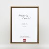 Effect solid wood frame profile 22 brown-gold 10x10 cm Clear glass