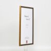 Effect solid wood frame profile 22 brown-gold 10x10 cm Clear glass