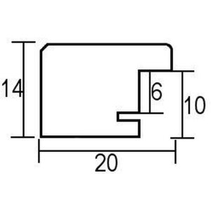 Effect wooden frame profile 2210 black 10x10 cm normal glass