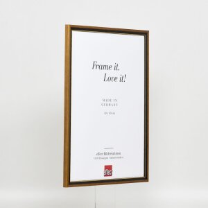 Effect solid wood frame profile 22 brown-gold 10x10 cm Anti-reflective glass