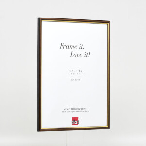 Effect wooden frame profile 23 nut brown 10x10 cm Clear glass