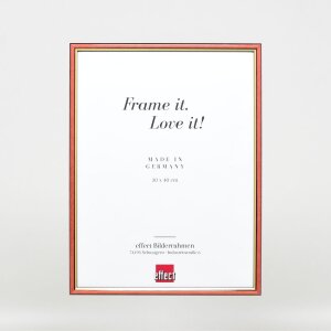 Effect wooden frame profile 23 red 10x10 cm Clear glass