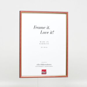 Effect wooden frame profile 23 red 10x10 cm Clear glass