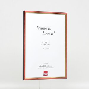 Effect wooden frame profile 23 red 10x10 cm Clear glass