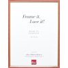 Effect wooden frame profile 23 red 10x10 cm Clear glass