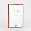 Effect wooden frame profile 23 red 10x10 cm Clear glass