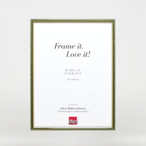 Effect wooden frame profile 23 green 10x10 cm Clear glass