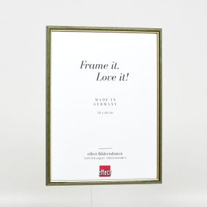 Effect wooden frame profile 23 green 10x10 cm Clear glass