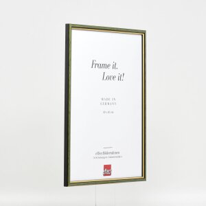 Effect wooden frame profile 23 green 10x10 cm Clear glass