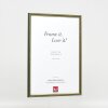 Effect wooden frame profile 23 green 10x10 cm Clear glass