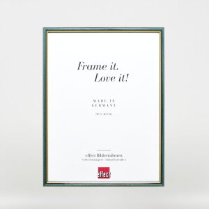 Effect wooden frame profile 23 blue 10x10 cm Clear glass