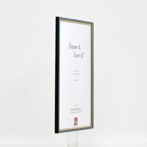 Effect wooden frame profile 23 blue 10x10 cm Clear glass