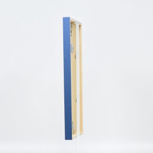 Effect wooden frame profile 35 blue 10x10 cm normal glass