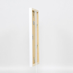 Wooden frame Top Cube 10x10 cm white normal glass