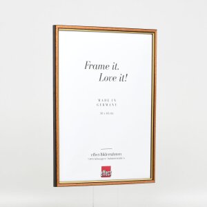 Effect wooden frame profile 23 light brown 10x10 cm Anti-reflective glass