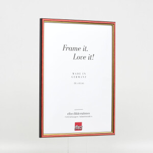 Effect wooden frame profile 23 red 10x10 cm Anti-reflective glass