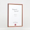 Effect wooden frame profile 23 red 10x10 cm Anti-reflective glass