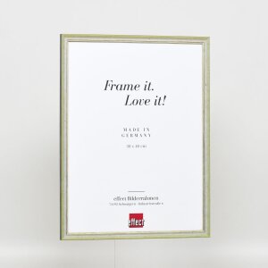 Effect solid wood frame Profile 25 green 10x10 cm Clear glass