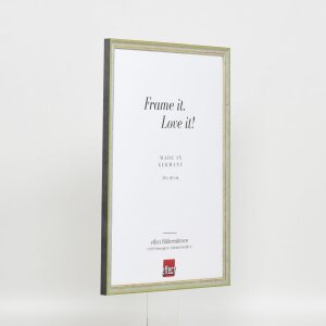 Effect solid wood frame Profile 25 green 10x10 cm Clear glass