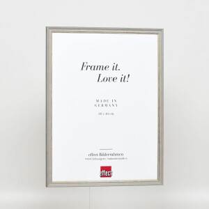 Effect solid wood frame Profile 25 grey 10x10 cm Clear glass