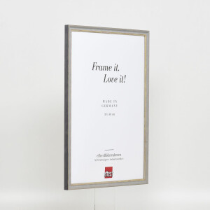 Effect solid wood frame Profile 25 grey 10x10 cm Clear glass