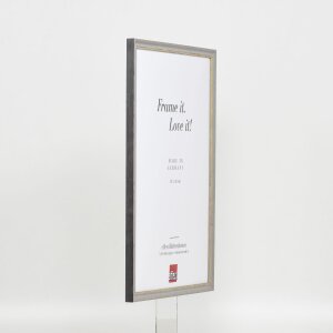 Effect solid wood frame Profile 25 grey 10x10 cm Clear glass