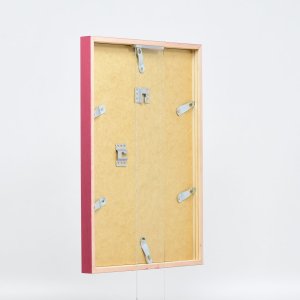 Effect wooden frame profile 35 red 10x10 cm anti-reflective glass