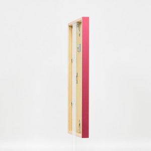 Effect wooden frame profile 35 red 10x10 cm anti-reflective glass