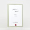 Effect wooden frame Profile 35 green 10x10 cm anti-reflective glass