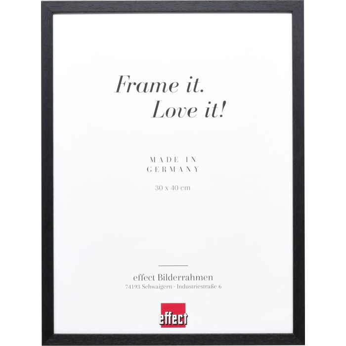 Effect wooden frame profile 35 black 10x10 cm anti-reflective glass