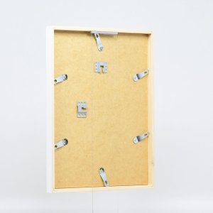 Effect wooden frame Profile 35 white 10x10 cm anti-reflective glass