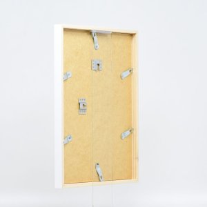 Effect wooden frame Profile 35 white 10x10 cm anti-reflective glass