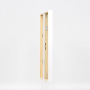 Effect wooden frame Profile 35 white 10x10 cm anti-reflective glass