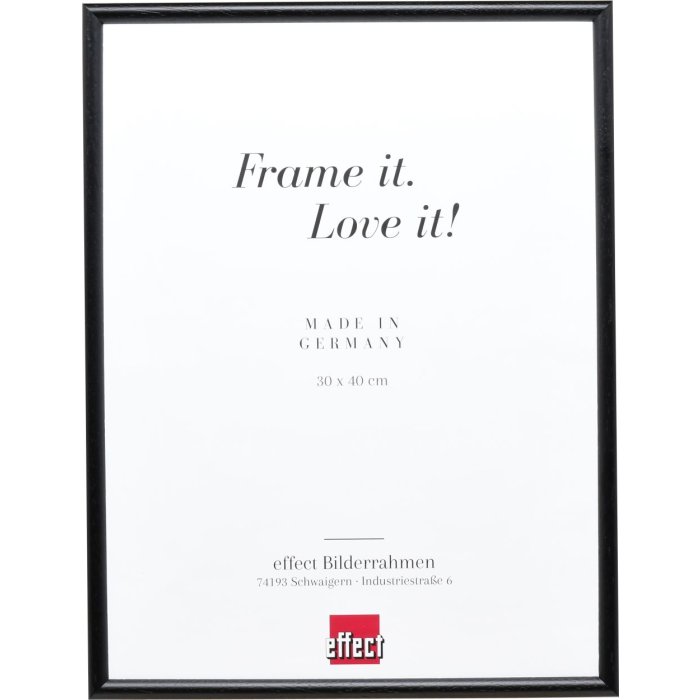 Effect solid wood frame profile 20 black 10x10 cm museum glass