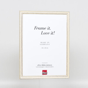 Effect Wooden Frame Profile 38 white 10x10 cm Normal Glass