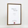 Effect solid wood frame profile 22 brown-gold 10x10 cm Museum glass