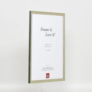 Effect solid wood frame Profile 25 green 10x10 cm Anti-reflective glass