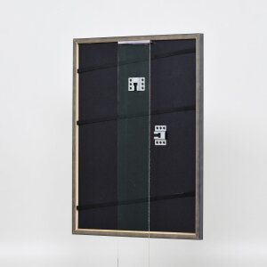 Effect solid wood frame Profile 25 grey 10x10 cm Anti-reflective glass