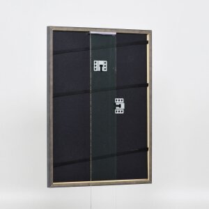 Effect solid wood frame Profile 25 grey 10x10 cm Anti-reflective glass