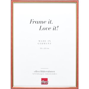 Effect wooden frame profile 23 red 10x10 cm Acrylic glass