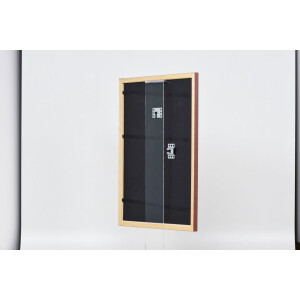 Effect wooden frame profile 38 brown 10x10 cm anti-reflex glass