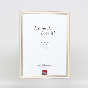 Effect wooden frame Profile 38 white 10x10 cm anti-reflective glass