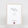 Effect wooden frame Profile 38 white 10x10 cm anti-reflective glass