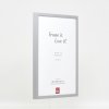 Effect wooden frame profile 35 light grey 10x10 cm acrylic glass