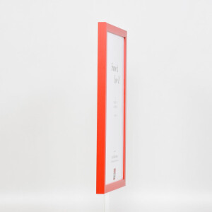 Wooden frame Top Cube 10x10 cm red acrylic glass